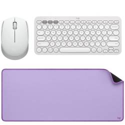 KIT TECLADO LOGITECH PEBBLE KEYS 2 K380S + MOUSE M710 + MOUSE PAD STUDIO #