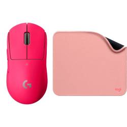 Kit Gamer Mouse Logitech G Pro X Superlight Magenta+Pad Mouse Studio Series