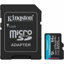 MEMORIA MICROSD 64 GB CANVAS GO PLUS GEN4 KINGSTON 4K