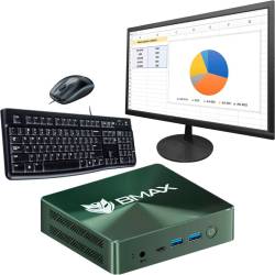 MINI PC BMAX I7 1060NG7 16GB SSD 1TB W11+ MONITOR 24" 75HZ + MK120 #