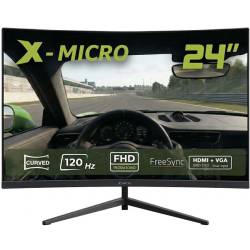 MONITOR GAMER 24" X-MICRO CURVO FULL HD 120HZ 1MS HDMI X24CFE