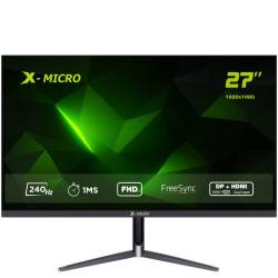 MONITOR GAMER 27" X-MICRO FHD IPS 240HZ 1MS HDMI X27F-S03E