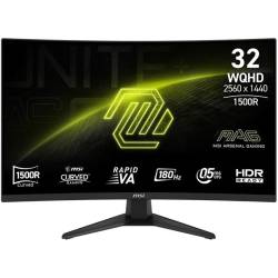 MONITOR GAMER 32" MSI MAG 321CQF E18 WQHD CURVO 180HZ HDMI