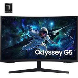 MONITOR GAMER 32" SAMSUNG ODYSSEY WQHD G5 CURVO 165HZ 1MS LS32CG552ELX
