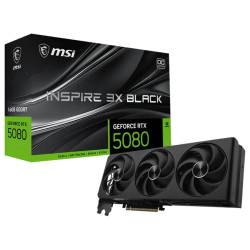 Placa De Video GeForce RTX 5080 16Gb Msi Inspire 3x Oc Black