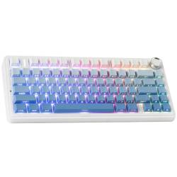 TECLADO GAMER AULA F75 AZUL DEGRADÉ RGB SW REAPER