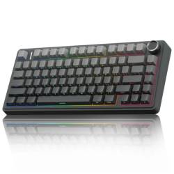 TECLADO GAMER AULA F75 PRO NEGRO GRADIENT RGB SW REAPER