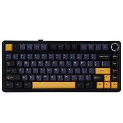 Teclado Gamer Aula F75 Negro Naranja Azul Rgb Sw