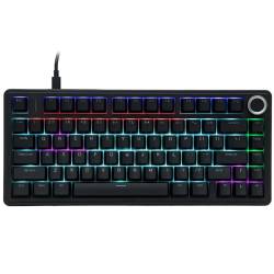 TECLADO GAMER AULA F75 WIRED NEGRO RGB SW ROJO