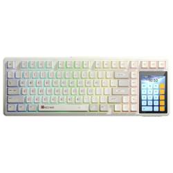 TECLADO GAMER AULA L99 BLANCO RGB SW CARAMEL LATTE