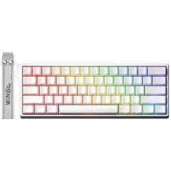 TECLADO GAMER AULA WIN60HE BLANCO SW GREYWOOD