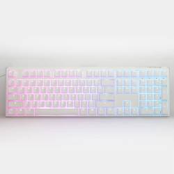 TECLADO GAMER DUCKY ONE 3 MECÁNICO BLANCO RGB USB-C SW PLATEADO