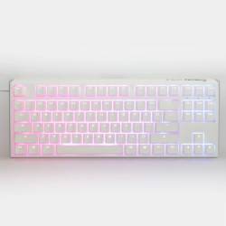 TECLADO GAMER DUCKY ONE 3 TKL 80 MECÁNICO BLANCO RGB USB-C SW PLATEADO