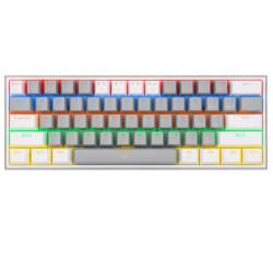 TECLADO GAMER REDRAGON K617 FIZZ RGB MAGNETIC GRIS BLANCO