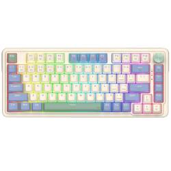 Teclado Gamer Redragon K673CPG RGB Pro Sp Ucal Crema Violeta y Verde