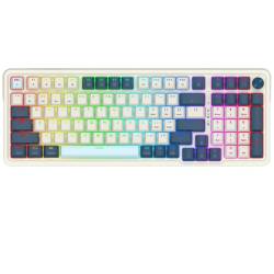 Teclado Gamer Redragon K686WB Eisa Rgb Pro Blanco y Azul