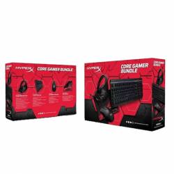 Kit Gamer HyperX Core Teclado y Mouse + Auriculares + Pad