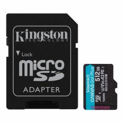 Memoria Micro SDXC Kingston Canvas Go Plus 512Gb Cámaras De Acción, Drones